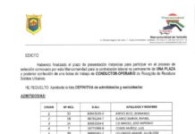 LISTADO DEFINITIVO DE ADMITIDOS/AS Y EXCLUIDOS/AS DEL PROCESO DE SELECCIÓN PARA LA CONTRATACIÓN DE UNA PLAZA Y POSTERIOR CONFECCIÓN DE UNA BOLSA DE TRABAJO DE CONDUCTOR-OPERARIO DE RECOGIDA DE RESIDUOS SÓLIDOS URBANOS