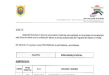 LISTADO PROVISIONAL ADMITIDOS/AS Y EXCLUIDOS/AS PROCESO DE SELECCIÓN PARA CUBRIR PLAZAS OFERTADAS EN EL PROGRAMA DE ATENCIÓN A LAS FAMILIAS DE LA MANCOMUNIDAD DE TENTUDÍA