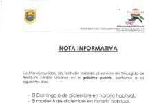 RECOGIDA DE RESIDUOS DURANTE EL PUENTE