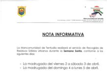 RECOGIDA DE RESIDUOS SÓLIDOS URBANOS DURANTE LA SEMANA SANTA